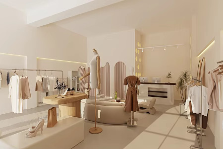 Modern Clothing Store Clothing Store Clothing Bag Store Women's Clothing Store 3d model
