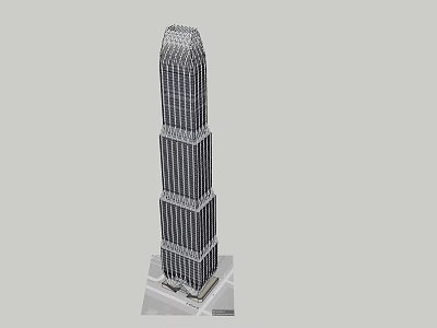 Tall Modern Office Building With Glass Facade And Multi Story Design 3d model