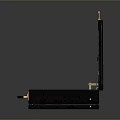 Elegant Black Open Suitcase Featuring Pink Lining And Golden Hardware