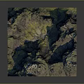 Garden Landscape 3D Terrain Model Featuring Green Hills Valleys And Winding Rivers