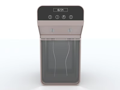 Modern Refrigerator Freezer With Digital Display Control Panel And Transparent Door 3d model