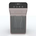 Modern Refrigerator Freezer With Digital Display Control Panel And Transparent Door