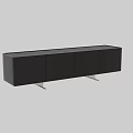 Modern High Gloss Dark Brown TV Cabinet With Sturdy Metal Legs And Ample Storage Space