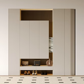 Entrance Cabinet Shoe Cabinet Multifunctional Decorative Cabinet Decoration Floor Cabinet Hanging Entrance Cabinet Shoe Bag 3d model