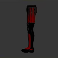 Red and Black Gradient Sports Pants with Knee Pads for Daily Living Essentials