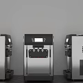 Silver And Black Commercial Equipment Three Units With Digital Display And Operation Panels