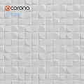 White 3D Geometric Wall Design With Vray Rendering And Modern Textured Finish 3d model