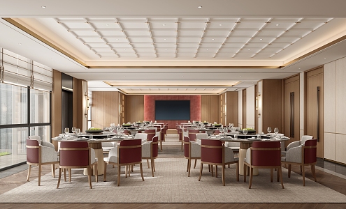 Modern Ballroom Hotel Ballroom Restaurant Room Club Room 3d model