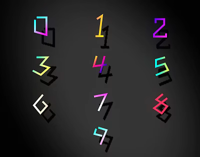 Modern decorative lights neon digital wall decoration line modeling 3d model