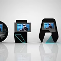 Public Facilities Modern Digital Information Kiosks With Sleek Designs And Screens