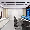 modern command center police command center 3d model