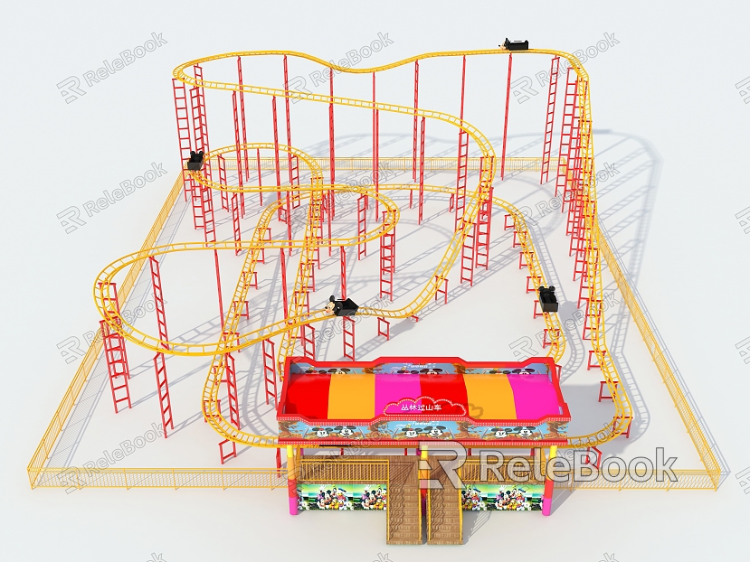 roller coaster jungle flying squirrel crazy mouse family roller coaster model