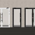 Modern Interior Glass Doors With White And Black Color Designs