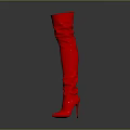 Stylish Red Over The Knee High Heel Boots For Fashionable Winter Outfits