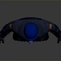 Police Weapon 3D Model Featuring Blue Helmet And Gray Protective Gear