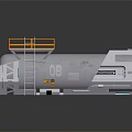 Intelligent Machine With Cylindrical Industrial Structure Orange Platform And Gray Body Ladder