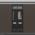 Modern Wardrobe Interior Design With Natural Wood Finish Hanging Shirts Folded Clothes And Storage Basket