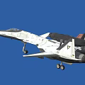 Fighter Jet Sleek White Camouflage Featuring Sharp Nose Cockpit And Twin Engines