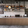Industrial Wind Bar Counter Bar Cashier Desk Reception Desk 3d model
