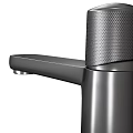 Modern Stainless Steel Kitchen Faucet Featuring Brushed Finish And Tall Spout