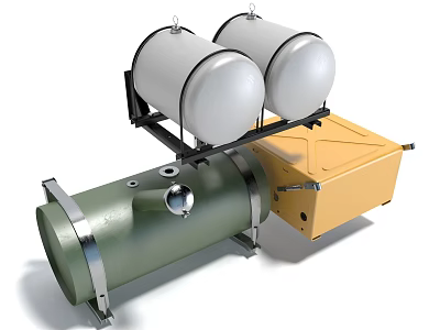 Heavy Duty Industrial Hardware Tools Featuring Storage Tanks And Cabinets 3d model