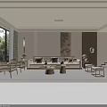 Modern Minimalist Staircase With Light Gray Steps Black Metal Railing Floor Lamp And Indoor Greenery