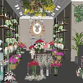 Elegant Flower Shop Interior With Various Fresh Flowers Shelves Green Plants And Decorative Bouquets