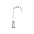 Simple Modern Dual Handle Faucet Featuring Curved Spout And Smooth Operation For Sink