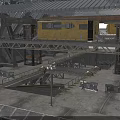 Industrial Factory Building With Metal Truss Roof Design And Supporting Structures