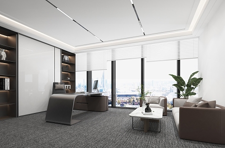 modern general manager office 3d model