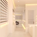 Elegant Modern Jewelry Store Interior With Display Shelves Mirrors And Warm Lighting