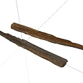 Two Natural Stone Wood Logs With Rustic Textured Surface And Craft Material