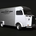 White Vintage Panel Van With Classic Exterior Design And Smooth Body Styling