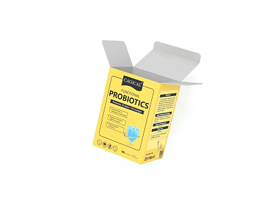 Advanced Medical Device Probiotics Box with 10B CFU and Opened Packaging 3d model