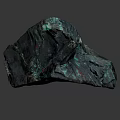 Decorative Ornamental Mineral Crystal Decor Piece With Blue Green Black Shiny Surface For Home Accent
