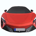 Red Sports Car With Sleek Exterior Design And Black Alloy Wheels