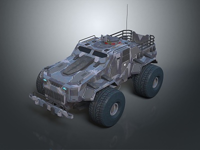 Modern Bulletproof Car Armed Jeep Armed Car Armed Bulletproof Car 3d model