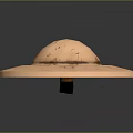 Ancient Copper Weapon Helmet with Decorative Holes Edge and Polished Surface
