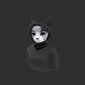 Game and Movie Character 3D Model With Cat Ears Mask And Hoodie