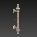 Vintage Brass Door Handle With Ornate Decorative Design For Home Doors