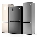 Sleek Multi Door Refrigerators And Freezers In Black Silver And Gold Tones