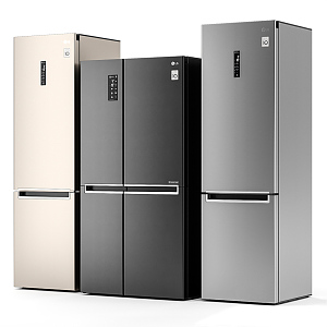 Modern Fridge Freezer 3d model