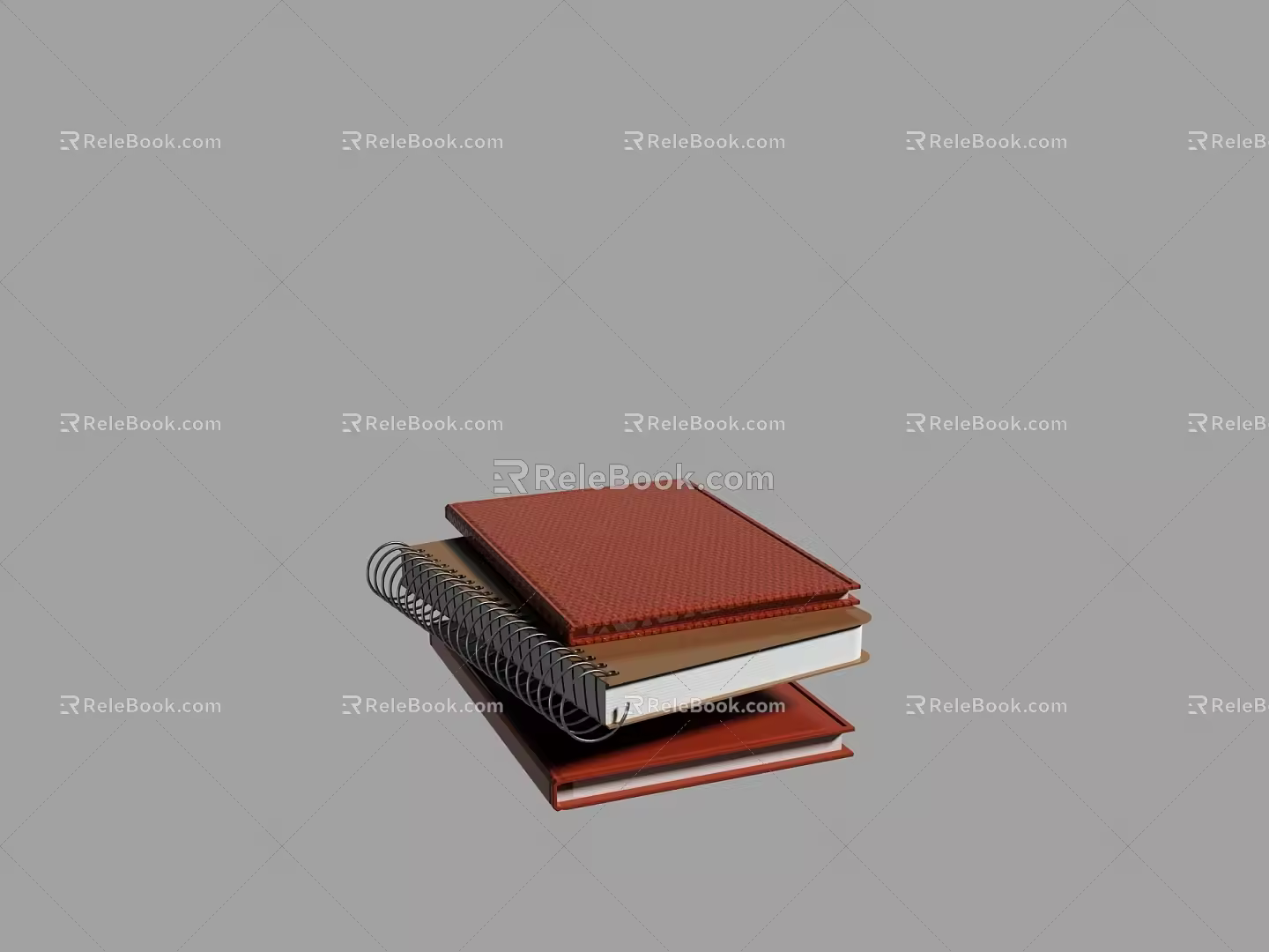 Modern Notebook Bookshelf Artistic Ornaments 3d model