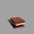 Modern Notebook Bookshelf Artistic Ornaments 3d model