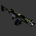 Futuristic GOLIATH Gun Design With Black White Yellow Accents Scope And Grip