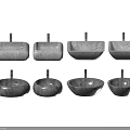 Elegant Modern Stone Washbasins With Square And Round Shapes For Bathroom Design