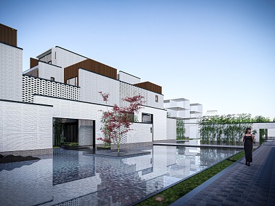 New Chinese Townhouse Residence model