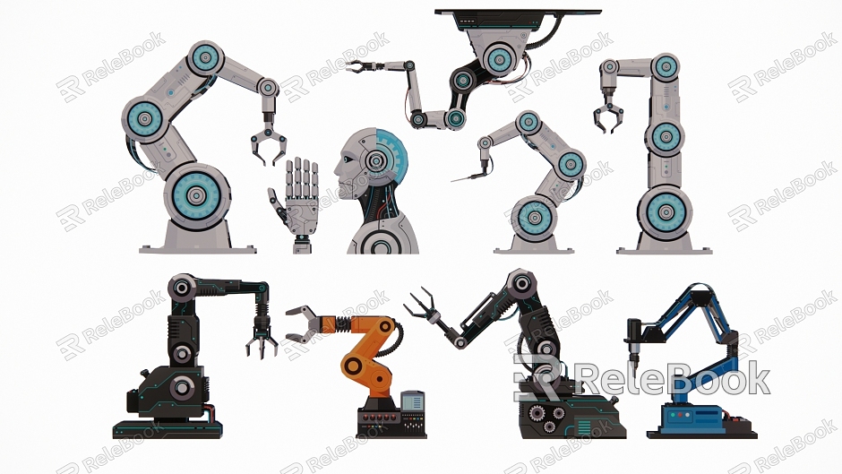 Modern 2D Industrial Intelligent Robot Arm Workshop Equipment Shears model