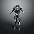 Sci-Fi Armored Character Design With Futuristic Combat Gear And Tactical Armor