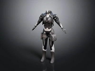 Sci-Fi Armored Character Design With Futuristic Combat Gear And Tactical Armor 3d model